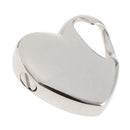 Lovely Heart Glossy Pendant Memorial Ash Glossy Screw Open Stainless Steel