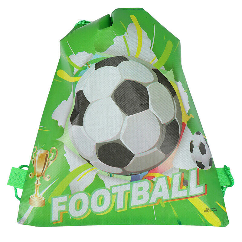 Football non-woven drawstring bag backpack kids travel school decor gift bags ME
