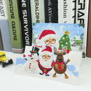 Santa Claus 5D DIY Special Shape Part Drill Diamond Greeting Card (HK204)