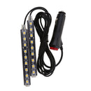 2Pcs 9 LED Warm White Light Car Interior Atmosphere Floor Underglow Lamp