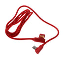 Brand New Durable Braided 90 Degree Right Angle Fast Data Charger Cable red