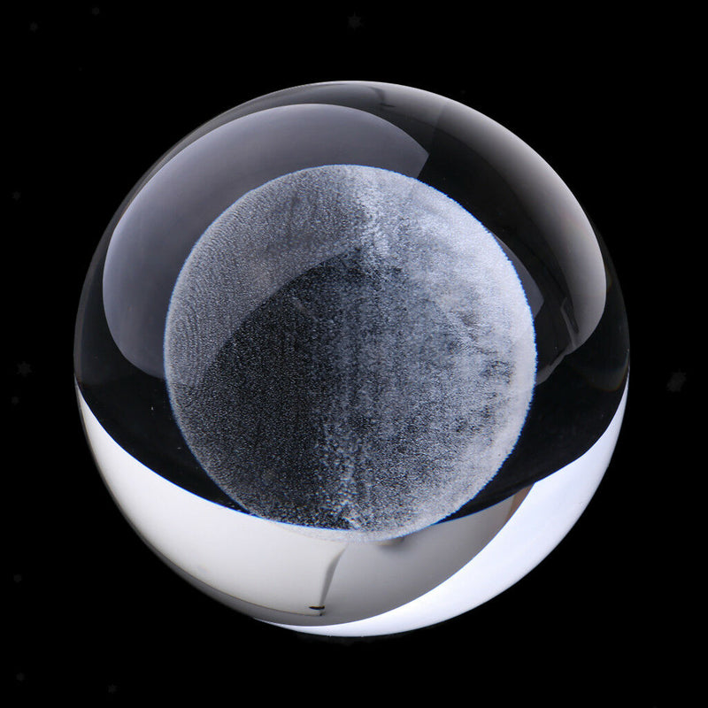 Moon Crystal Ball Paperweight Fengshui Crystal Ball Home Decoration Props