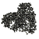 100 Sets Double Caps Studs Dome Rivets Leathercraft DIY Crafts 6x8mm Black