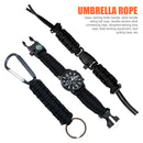 4mm 7 Strand Cores Paracord Outdoor Camping Parachute Lanyard (Black 8m) A