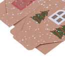 5pcs House Shape Christmas Candy Gift Bags With Ropes Xmas Tree Cookie Bags BX