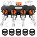 4 Way Hose Splitter,Garden Hose Splitter,Easy to Open Hose Connector 4 Way