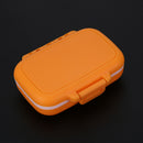 3 Grids Portable Pill Box Medicine Jewelry Storage Case Container(Orange)