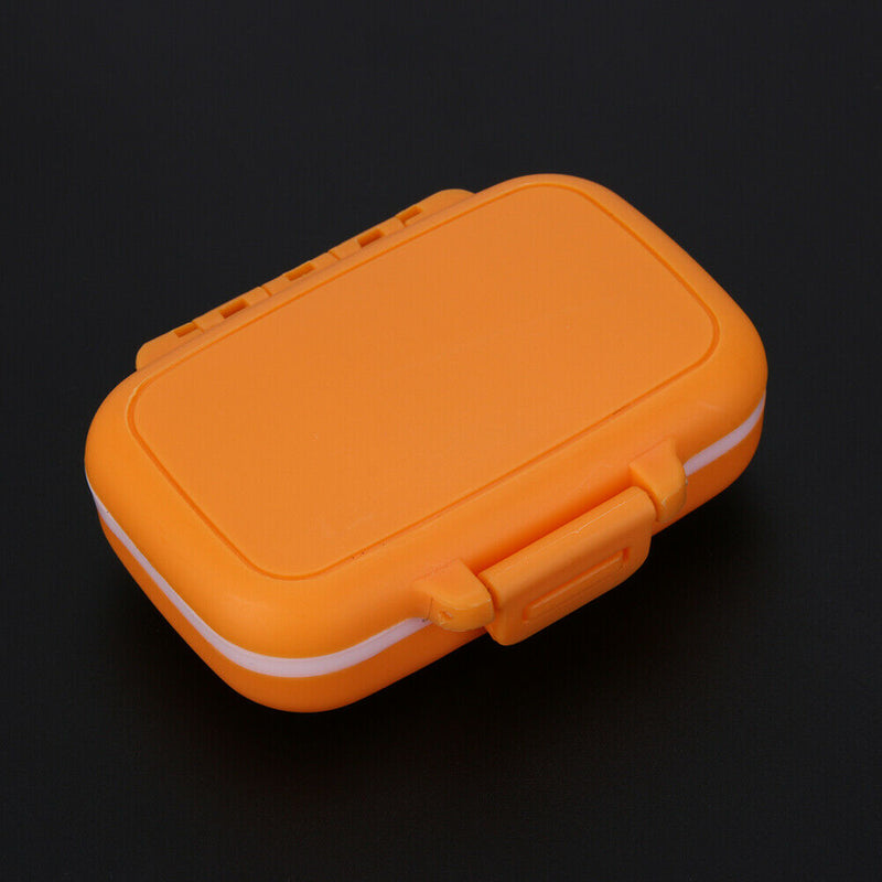 3 Grids Portable Pill Box Medicine Jewelry Storage Case Container(Orange)