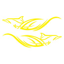 1 Pair 180x45cm Car Stickers Dolphin Totem PVC Vinyl Body Side Decals Graphic