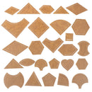 Set of 54 Acrylic Ruler Quilt Patchwork Template Quilting Sewing DIY ToME