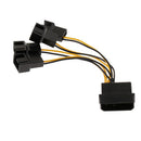 4inch 4Pin to 3Pin Fans Adapter Cables 4 Way Splitters for Home Office
