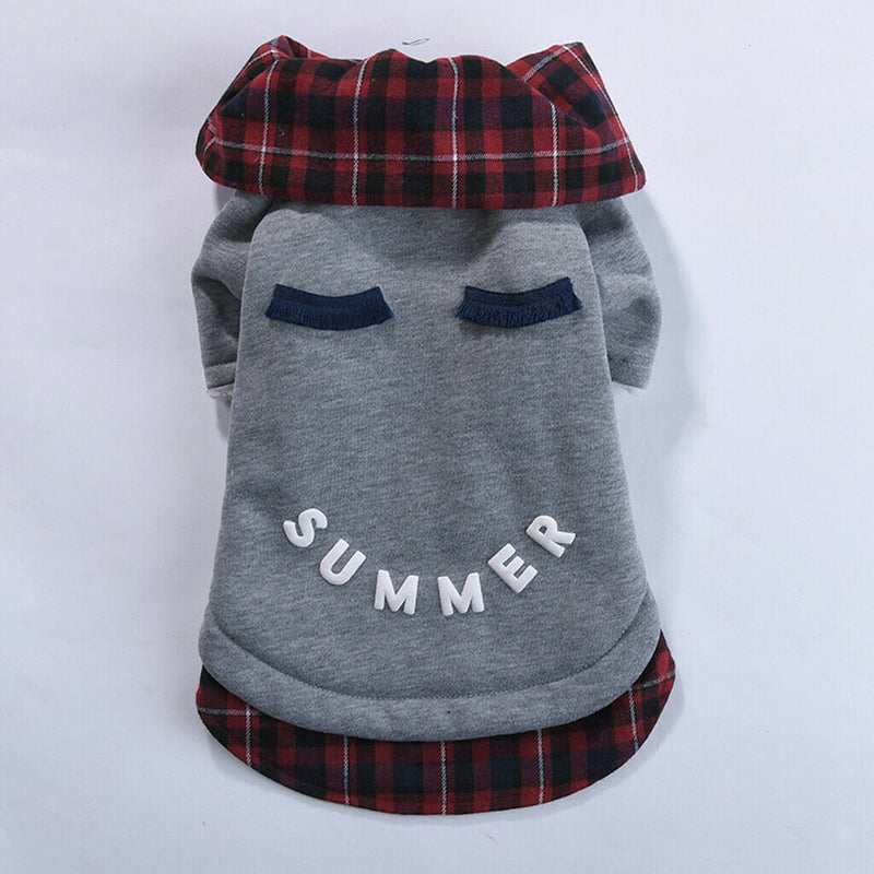 Dog Autumn Winter Warm Cotton Coat For Small Medium Dogs Puppies Red-M