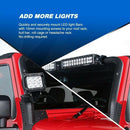 4Pcs Mounting Bracket Kit Led Off-Road Light Vertical Bar Tube Clamp Roof R
