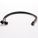 3Pin Female Y-Splitter Dual Male Power Sleeved Adapter Cable Computer Case Fan U