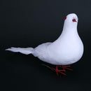 Decorative Dove Artificial Foam Feather White Pigeon Bird Wedding Ornament