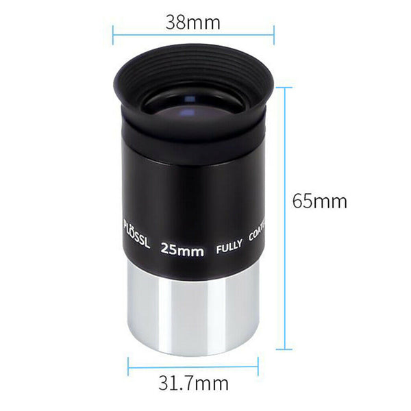 1.25 "25mm Ultra Wide Angle Eyepiece for Telescope with Foldable Shovel