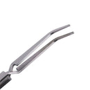 1pcs Tweezers Bent Tip Cross Locking Degree Curved Tip Cross Lock Stainless