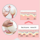 1X(Shower Brush With Bristles And Bath Balls, Back Bath Net With A Long-Sle