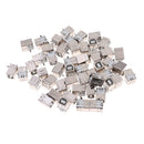 50 Pcs USB Female Type-B Right Angle Plug Jack Socket Connector