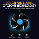 12V Dual Head Car Fan 2 Speeds 5 Blades Dashboard Electric Cooling Fan