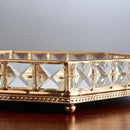 Crystal Mirrored Tray Cosmetic Vanity Jewelry Organizer Wedding Home Decor