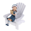 Mediterranean Nautical Beach Chair Girl Wooden Chair Decorative Art Ornament