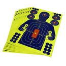 10 Pieces Paper Targets - Splatter Shots Burst Bright Fluorescent Yellow & Blue