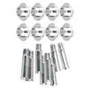 8 Pieces Sturdy 35mm Steel Roller Skate Spikes Nail Screws With 8 Pieces Bushing