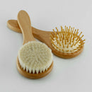 3pcs Baby Care Hair Brush Comb Set For Newborns Kids Home Wooden Soft Bristles