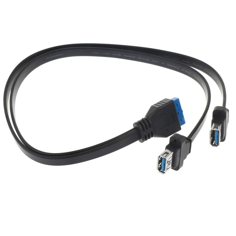 1 Piece USB 3.0 Dual Ports One Socket To The Motherboard 20-pin Header Cable