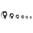 9pcs Boat Fishing Rod Guides Tip Repair Kit Big Jigging Heavy Duty Guides