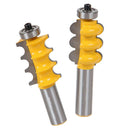 2PCS 1/2" Shank Bead&Triple Router Bit Cutters for Woodworking Cutter Tools