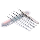 5pc Blackhead Pimple Spot Comedone Acne Needle Extractor Remover Popper Tool .AU