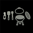 Vivid 6X Weekend BBQ Grill Cutting Dies DIY Photo Album Embossing Paper Cards  L