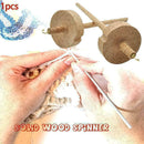 1pcs Beginners Drop Spindle Top Whorl Yarn Spin Hand Carved Wooden Tool Gif Q2H3