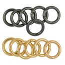 12pcs Push Gate Snap Open Hooks Spring Ring Key Key Chain DIY Making Crafts