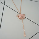 Stretchable Small Flying Pig Necklace Female Cute Moving Zodiac Pig Ear Boo R1A2