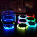 2pcs 7 Colors LED Car Cup Holder For Drink Non Stick Acrylic USB Charging