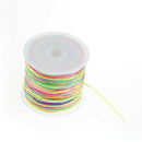 45m/lot 0.8mm Rainbow Tassel Cord DIY Bracelet Necklace Line Waxed Thread LJ