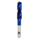 6Pcs 1/4 Hex Shank Hss Metric Thread Tap Hss Drill Bits Spiral Tap Hand Scr