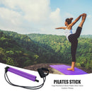 Yoga Resistance Band Pilates Stick Home Gym Fitness Equipment (Purple) A