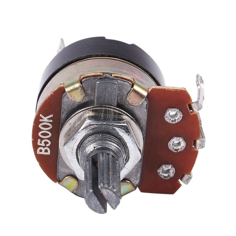 2Pcs 500K Ohm Single Linear Taper Potentiometers with on/off Switch R5Z2