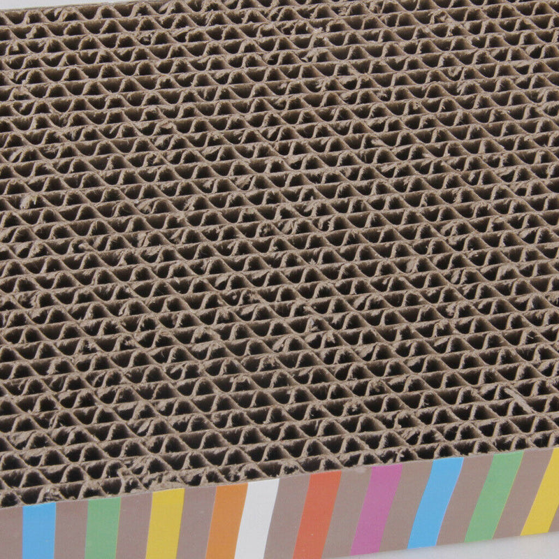 2 in 1 Cat Kitten Cardboard Scratcher Scratch Board Floor Pad with Catnip