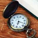 Large bronze embossed three pig retro pocket watch Fine chain embossed zodi J9O4