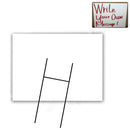 White Durable H Frame Ground Stake Indoor Outdoor Practical Blank Yard Sign Set