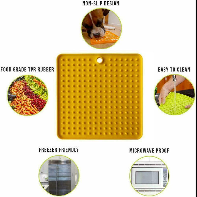 Pet Lick Food Mat For Dogs Cat Licky Slow Feeder Cat Licki Dog Best Mats Fe J7P7