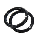 Camping Spring Clip Aluminum Round Portable Mini Carabiner Hook Black 2 Pcs T6B8