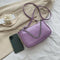 Women Stone Pattern Shoulder Bags PU Leather Chain Purse Handbag (Purple)