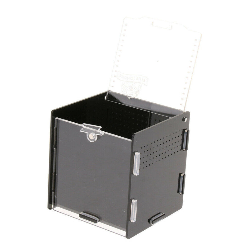 Acrylic Reptiles Terrarium Container for Reptiles Amphibians Black