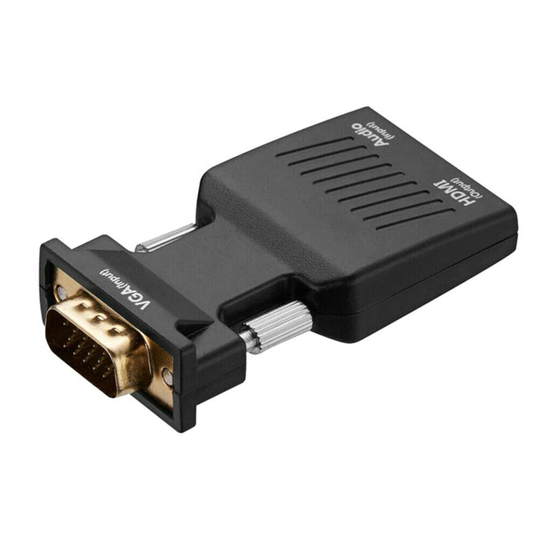 Video Converter HDMI To VGA Adapter Cable 1080P HDTV + Audio And USB Cable